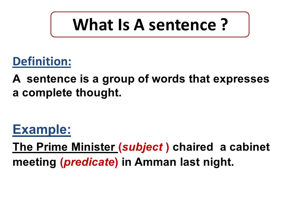 Define Sentence Examples